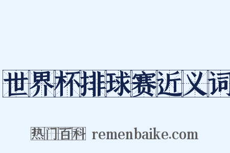 世界杯排球赛近义词是什么意思的图片